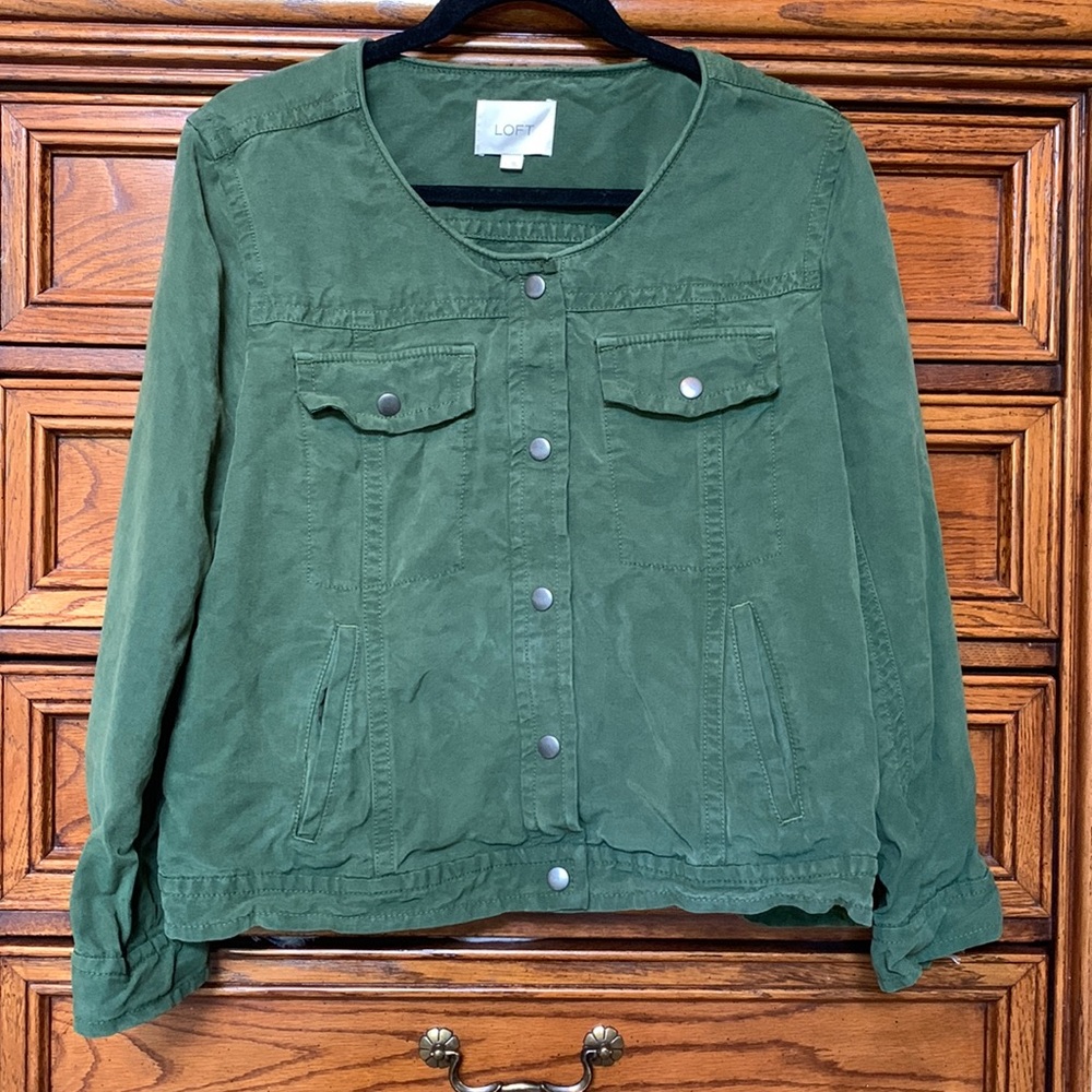 Loft Army Green Utility Jacket - image 1